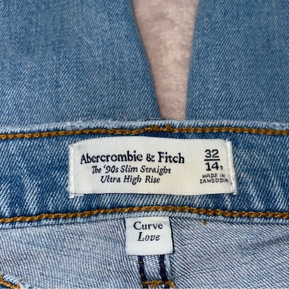 Abercrombie & fitch the ‘90s slim straight ultra high rise W32/14R/L31 - Picture 12 of 13